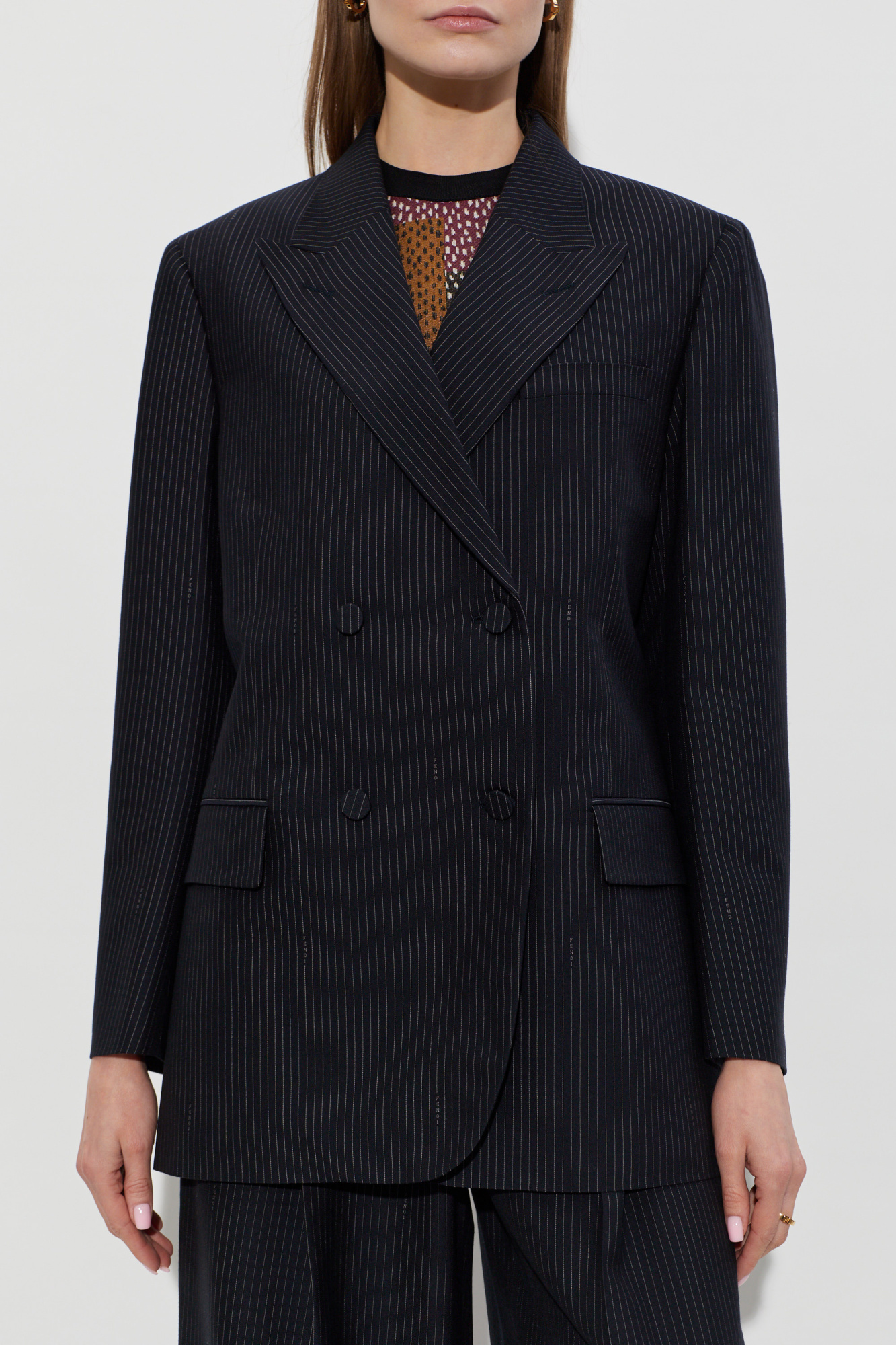 FENDI スーツセット ブラック メイドインイタリー 日本サイズ：約L〜XL Fendi Double-Breasted Wool Blazer | Women's | Vitkac